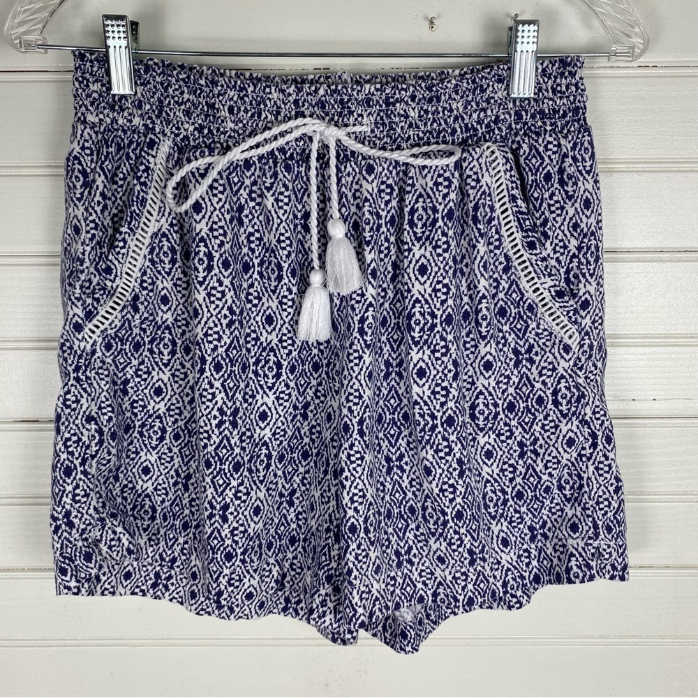 Briggs Linen Blend Tassel Shorts Size Medium